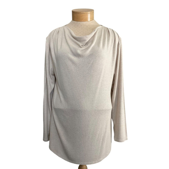 Lane Bryant Beige Open Front Cardigan Plus Size 14/16 Lightweight Rayon Blend - Picture 1 of 10
